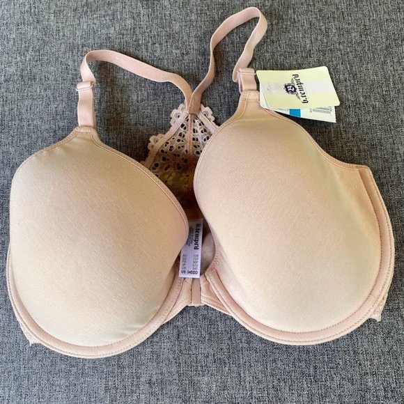 b.tempt'd Women's Inspired Eyelet Front Close T-Shirt Bra, 34DDD - Picture 4 of 6